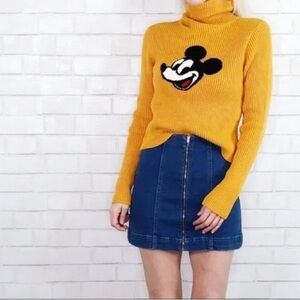 BDG urban outfitters Everyday Full Zip Up Denim Mini Skirt XS